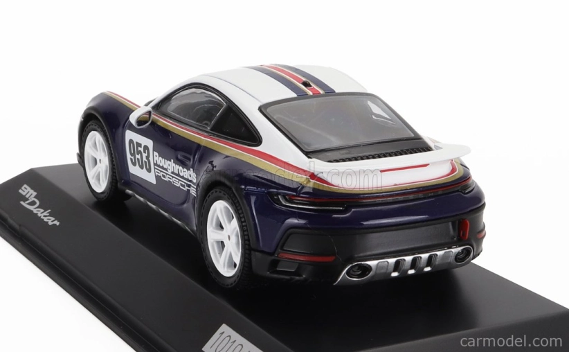 Spark-model Porsche 911 992 N 953 Rally Dakar Roughroads Design Paket Coupe 2023 1:43 Bílá Modrá