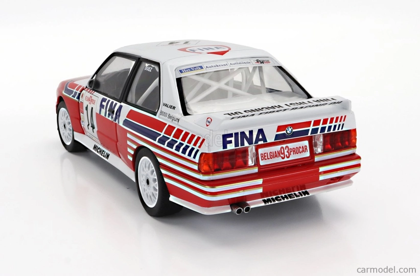 Solido BMW radu 3 (e30) N 14 Belgicko Procar 1993 Marc Duez 1:18 Červená biela