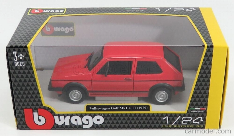 Bburago Volkswagen Golf MK1 GTI 1:24 červená