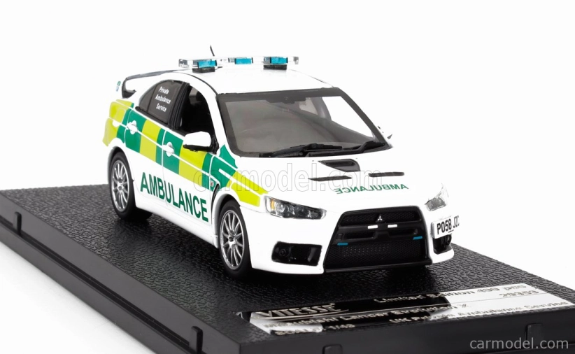 Vitesse Mitsubishi Lancer Evolution X Uk Private Ambulance Service 2008 1:43 Bílá Zelená Žlutá