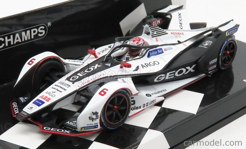 Minichamps Penske Formula-e Ev-3 Team Geox Dragon N 6 Sezóna 2018-2019 F.nasr 1:43 Biela