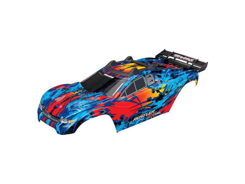 Traxxas karoséria červená: Rustler 4x4 VXL