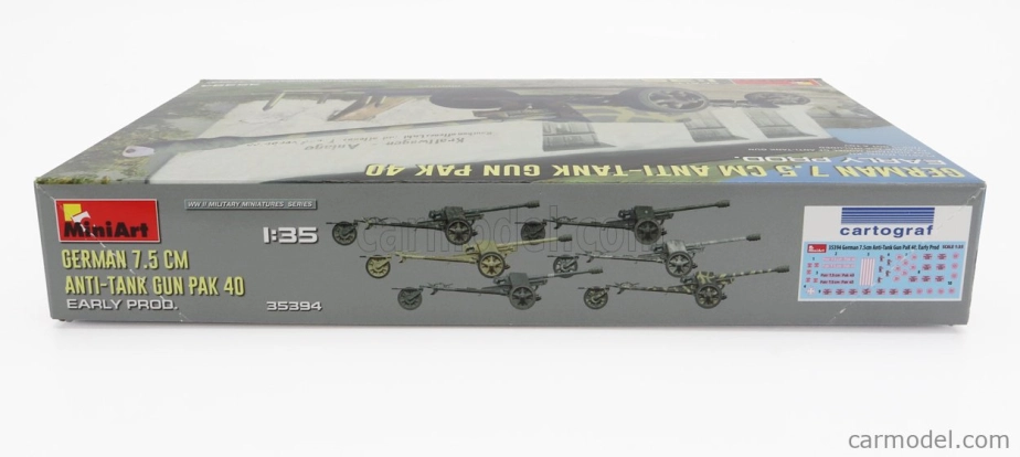 Miniart Príslušenstvo Vojenské nemecké 7,5 protitankové delo Pak 40 1945 1:35 /