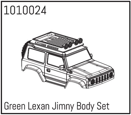 HBP240171 - (1010024) Green Lexan Jimny Body Set