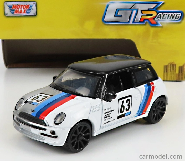 Motor-max Mini Cooper N 63 Racing 2005 1:43 biela čierna