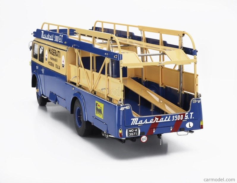 Cmc Fiat 642rn2 Nákladné auto Bartoletti Maserati Car Transporter 1957 1:18 Modrá žltá