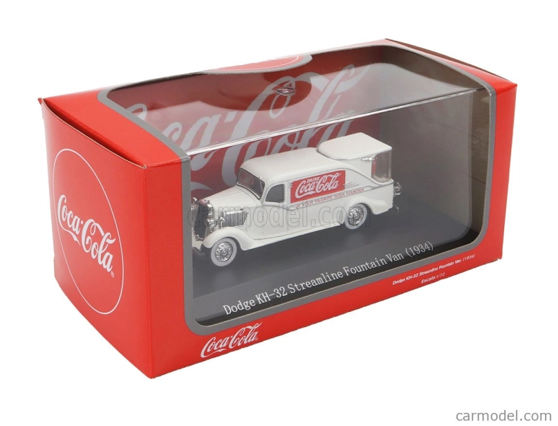 Edicola Dodge Kh-32 Streamline Van Fountain Coca-cola 1934 1:72 Bílá