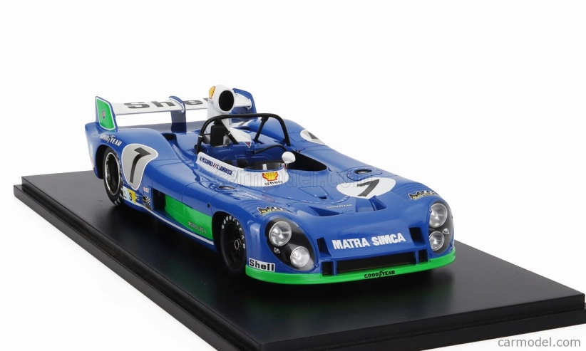 Spark-model Matra simca Ms670b 3.0l V12 Team Matra Sport Winner N 7 24h Le Mans 1974 H.pescarolo - G.larrousse 1:18 Bluette Zelená Bílá