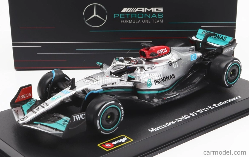 Bburago Mercedes gp F1 W13e Team Mercedes-amg Petronas F1 N 63 1:43, stříbrná