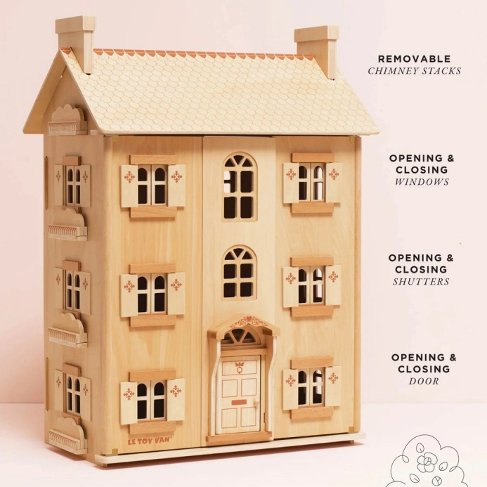 Le Toy Van Domček pre bábiky Prírodné drevo