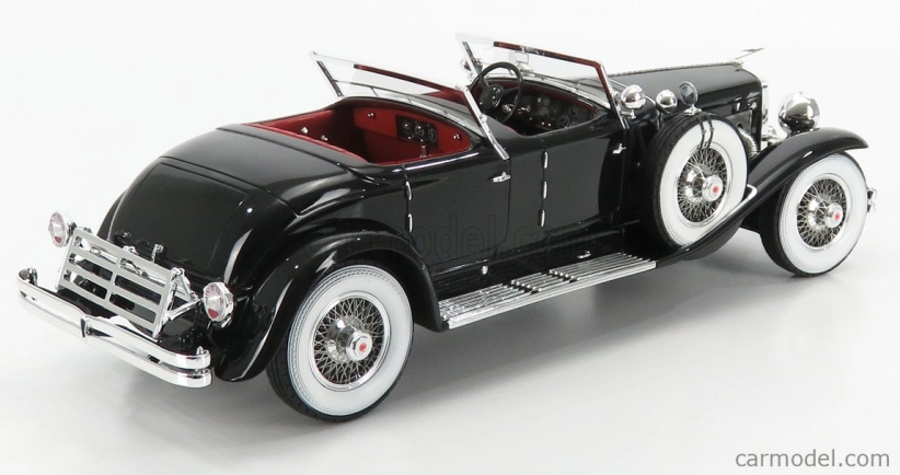 Matrix scale models Duesenberg Sj 2608 Torpedo Pheaton Walker Cabriolet Open 1930 1:18 Black