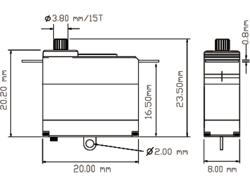 Robbe servo FS 31X HV 2.5kg.cm 0.039s/60° MG 15T-Mini