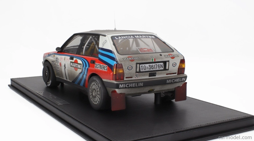 Topmarques Lancia Delta Hf Integrale 16v Martini Dirty Version N 1 3rd Rally Montecarlo 1990 M.biasion - T.siviero 1:12 Biela červená modrá