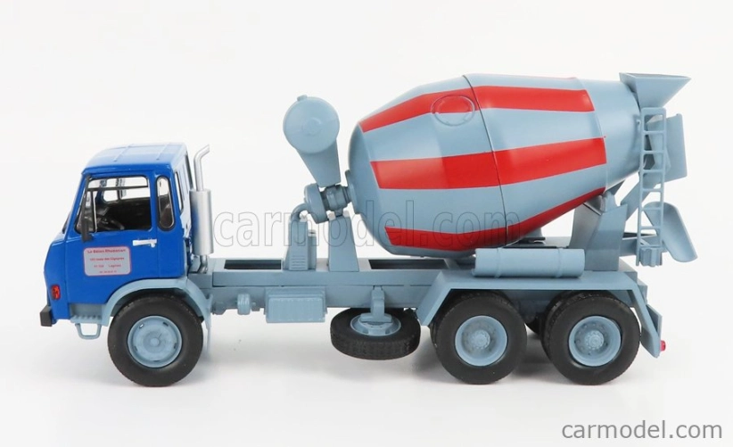 Edicola Berliet Grh230 6x4 Betoniera Tanker Cement Mixer Truck 3-assi 1959 - Movimento Terra 1:43 Modrá sivá červená
