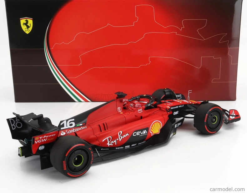 Bbr-models Ferrari F1 Sf-23 Team Scuderia Ferrari N 16 3rd Belgium Gp 2023 Charles Leclerc 1:18 Červená Černá