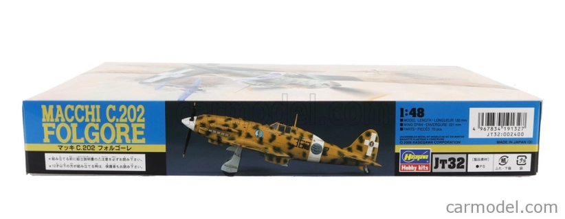 Hasegawa Macchi Mc.202 Folgore Airplane Military 1943 1:48 /