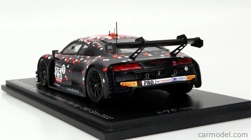 Spark-model Audi R8 Lms Gt3 Team Sainteloc Racing N 25 24h Spa 2022 L.legeret - M.campbell - M.jaminet 1:43 Matt Black