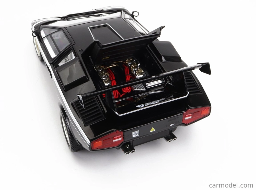 Kyosho Lamborghini Countach Lp500 R Quattrovalvole 1982 1:18 Černá Bílá