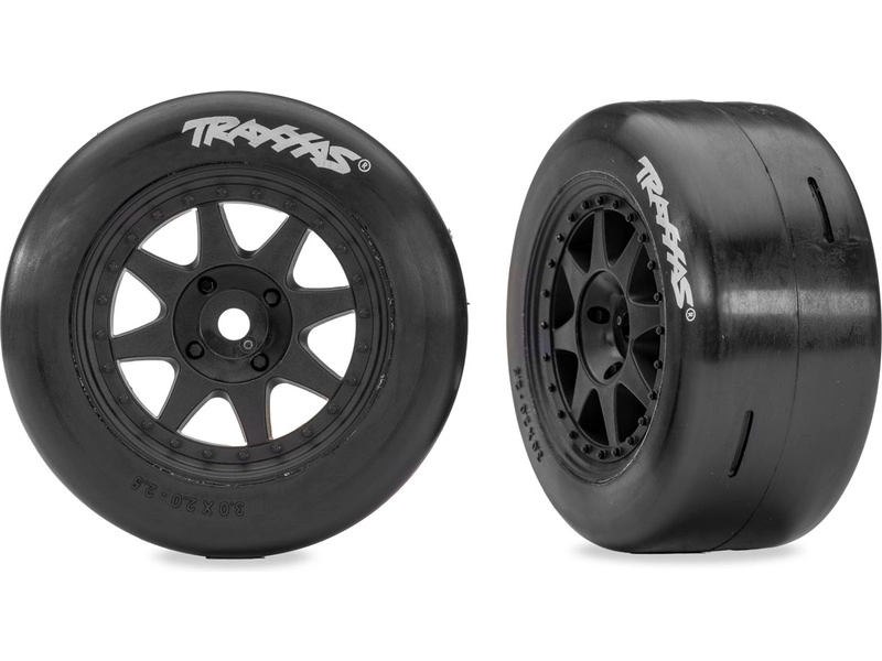 Traxxas kolo, disk 8-spoke, pneu slick (přední) (2)