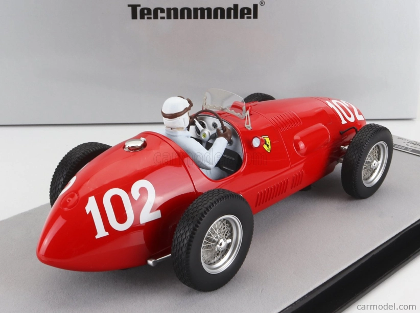 Tecnomodel Ferrari F1  500 F2 N 102 Nurburgring Gp (with Pilot Figure) 1952 Nino Farina 1:18 Red