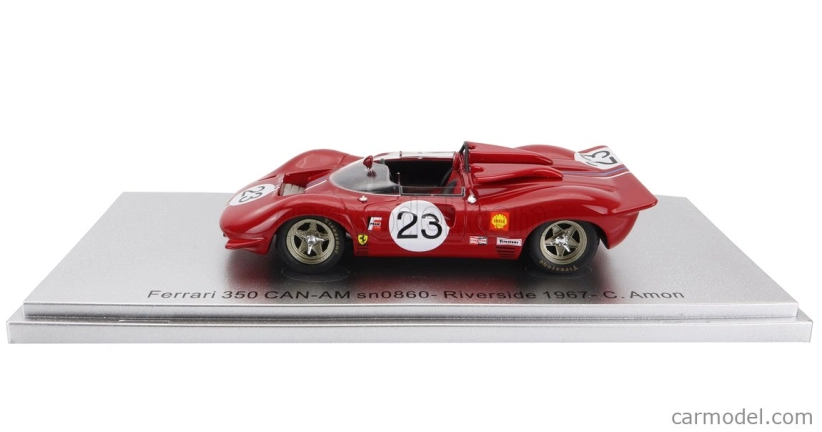 Kess-model Ferrari 350 P4 Spider Can-am S/n0860 N 23 Riverside Race 1967 C.amon 1:43 Red