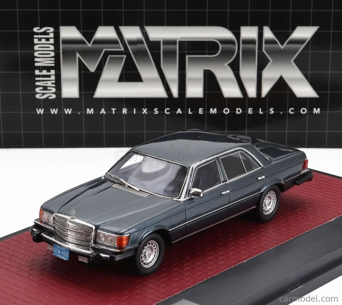 Matrix scale models Mercedes benz S-class 300sd Turbodiesel (w116) Usa Version 1977 1:43 Blue Met