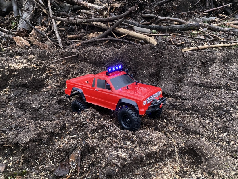 RC auto DF-4S Crawler XL 313mm Edition, červená