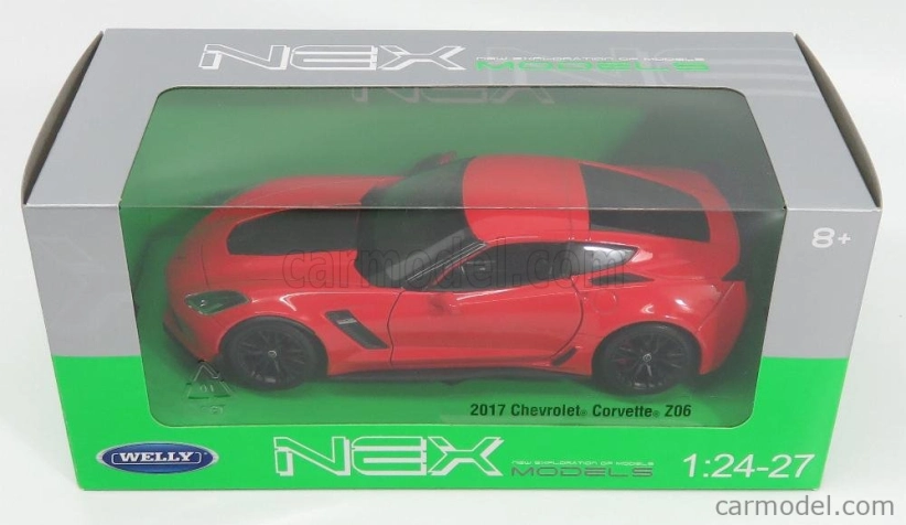Welly Chevrolet Corvette Z06 Coupe 2017 1:24 Red