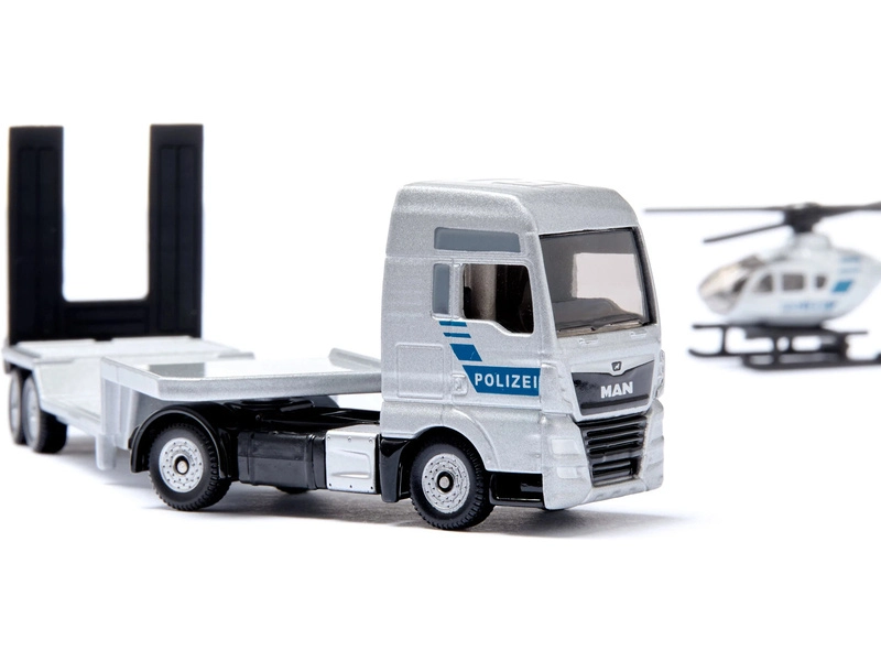 SIKU Super – policajný ťahač MAN s vrtuľníkom 1:87