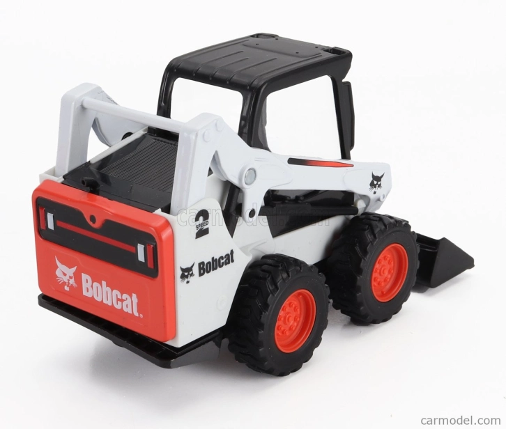 Bburago Mercedes benz Actros 2 Gigaspace Truck Pianale Trasporto Bobcat Ruspa Gommata Front Loader Scraper 2016 1:43 Černá Oranžová