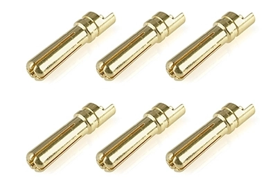 Koralovo pozlátený konektor 5,0 mm samec rovný (6)