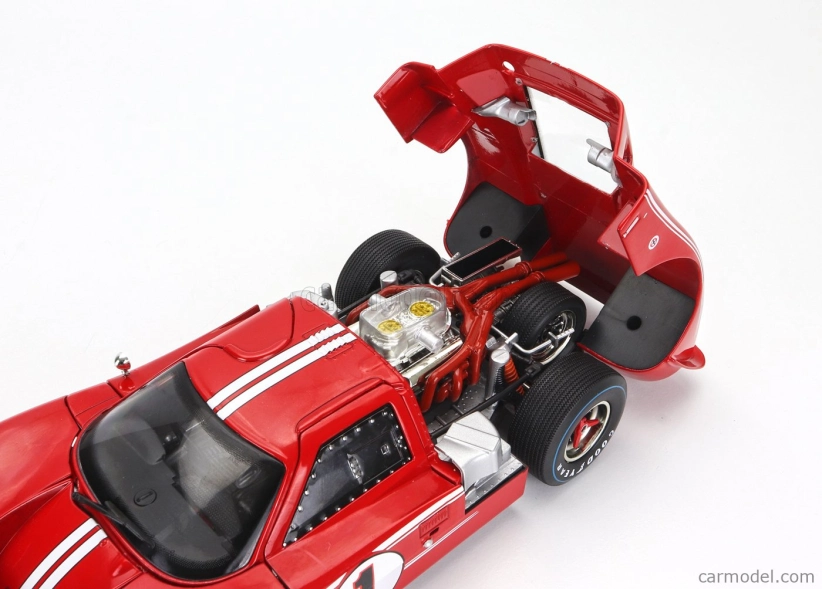 Shelby-collectibles Ford usa Gt40 Mkiv 7.0l V8 Team Shelby American Inc. N 1 Víťaz 24h Le Mans 1967 A.j.foyt - D.gurney 1:18 Červená Biela