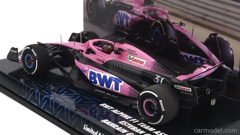Minichamps Renault F1 A523 Team Bwt Alpine N 31 Bahrain Gp 2023 1:43, růžová
