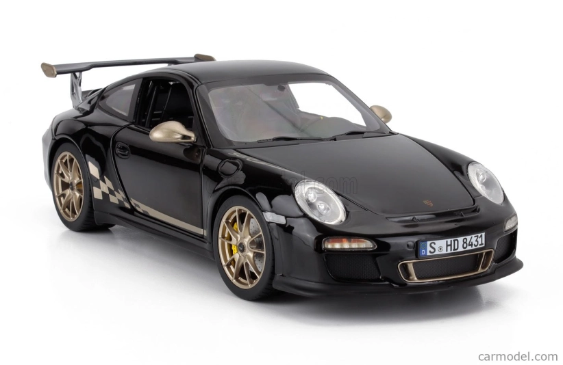 Norev Porsche 911 997-2 Gt3 Rs Coupe 2009 1:18 Černé Zlato