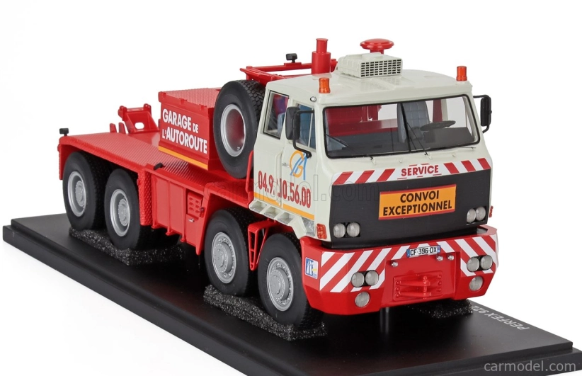 Perfex Willeme Tg250 Truck Garage De L'autoroute Transport 4-assi 1962 1:43 Světle Šedá Červená