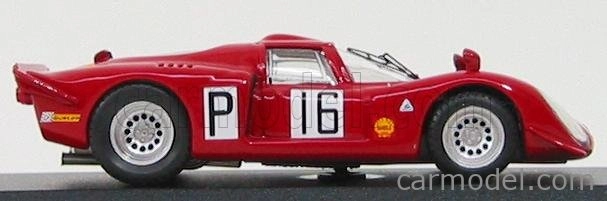 Best-model Alfa romeo 33.2 N 16 Nurburgring 1968 Giunti - Galli 1:43 Červená Zelená