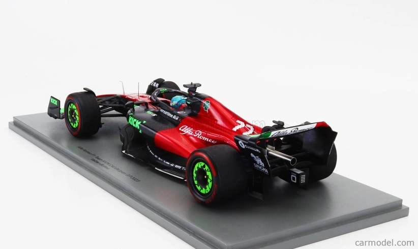 Spark-model Alfa romeo F1  C43 Team Orlen N 77 Belgium Gp 2023 Valtteri Bottas 1:18 Černá Červená