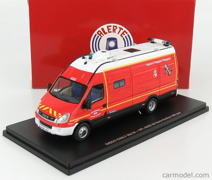 Alerte Iveco fiat New Daily 50-18 Van Sdis 36 Sapeurs Pompiers Plongeurs 2019 1:43 červená biela