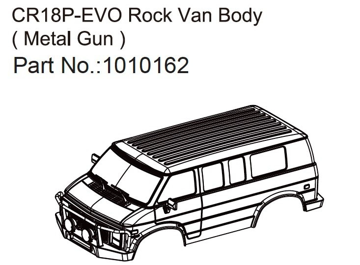 HBP240355 - (1010162) Rock Van Body (silver/black) - EVO 1:18