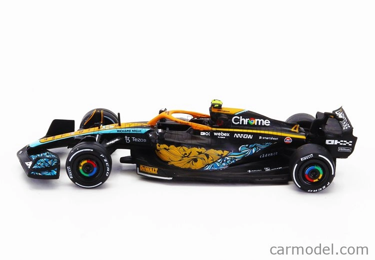 Tarmac Mclaren F1 Mcl36 Team Mclaren N 4 Abu Dhabi Gp 2022 Lando Norris 1:64 Oranžová Světle Modrá