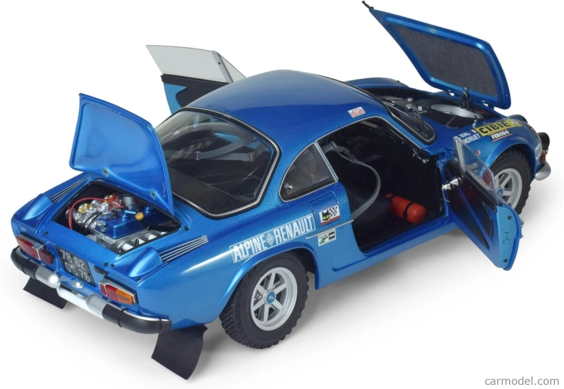 Ixo-models Renault Model-kit - Alpine A110 1600s N 22 4th Rally Montecarlo 1971 Jean Claude Andruet - Michel Vial 1:8 Blue Met