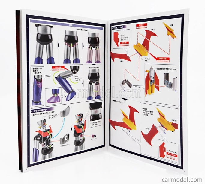 Robot Bandai Metal - Mazinga Z - Gx-105 Postavička Mazinger Z Robot - Kaku Shin Modrá Strieborná Červená Čierna