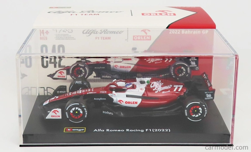 Bburago Alfa romeo F1 C42 Team Orlen Racing N 77 1:43, červená