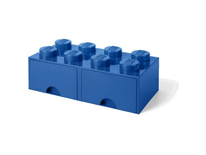 LEGO úložný box s šuplíky 250x500x180mm - modrý