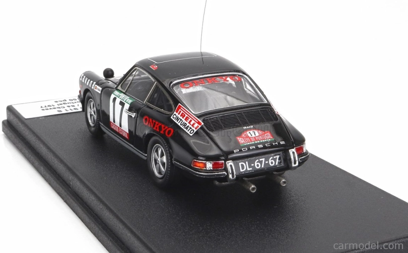 Trofeu Porsche 911s Coupe (night Version) N 17 Rally Portugal 1977 Mario Silva - Sa Chaves 1:43 Black