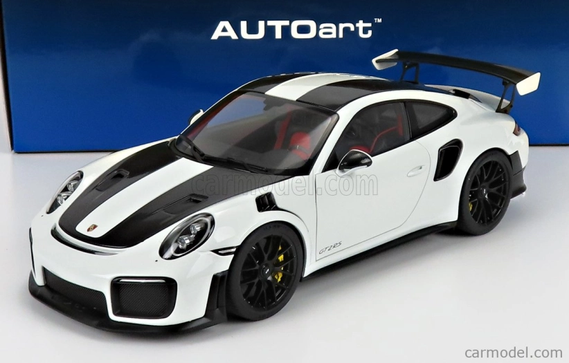 Autoart Porsche 911 991-2 Gt3 Rs Weissach Package 2019 - Black Rims 1:18 Bílá Černá