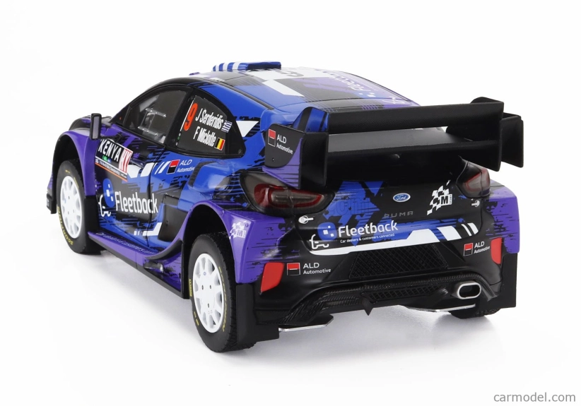 Solido Ford england Puma Rally1 Team M-sport Ford Wrt N 9 Rally Safari Kenya 2022 Jourdan Serderidis - Frederic Miclotte 1:18 Purple Black Blue