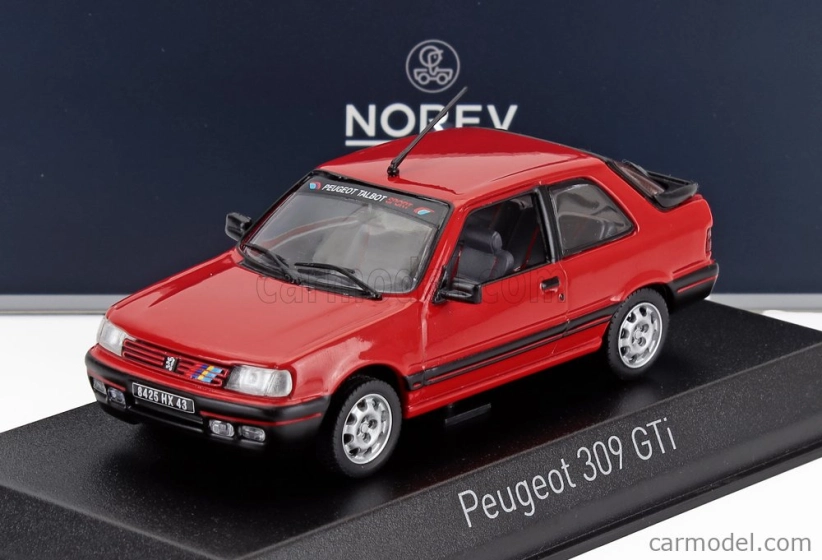 Norev Peugeot 309 Gti Pts Deco 1987 1:43 Červená