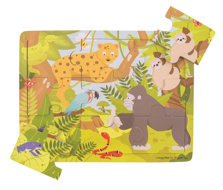 Bigjigs Toys Dřevěné puzzle jungle