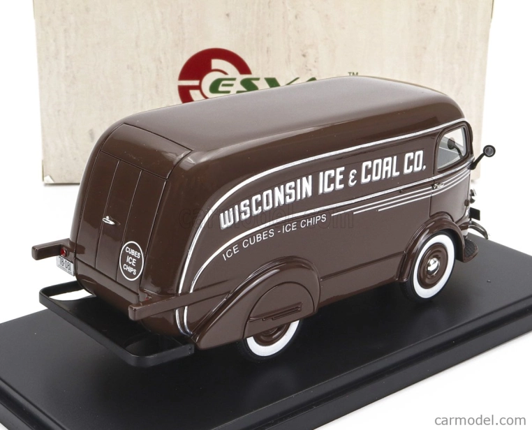 Esval model International D-300 N 601 Van Wisconsin Ice & Coal Co. 1938 - kocky ľadu - ľadová drť 1:43 Hnedá